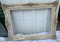 Item19- Large Ornate Cream Picture Frame – Fits 24x36 – 32x44 Overall