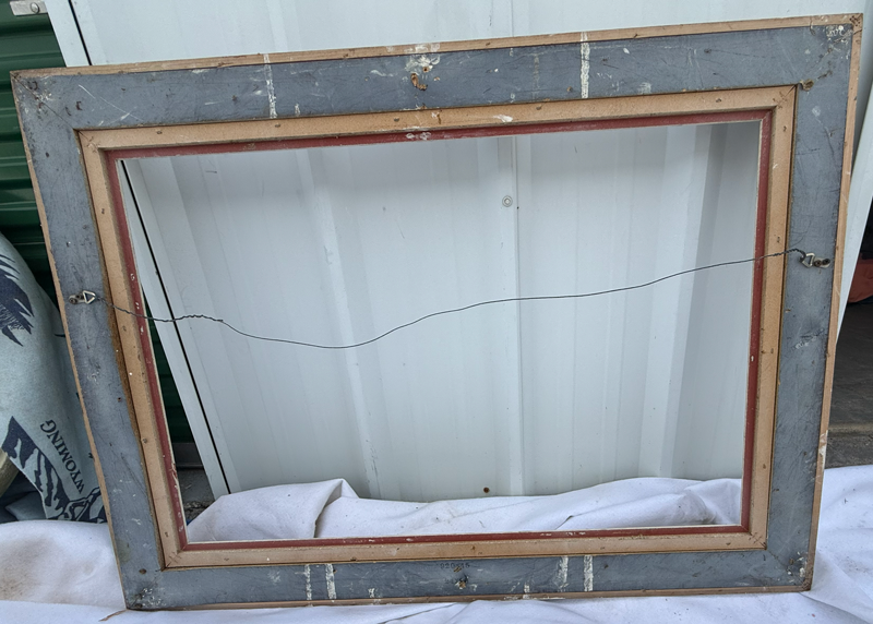 Item19- Large Ornate Cream Picture Frame – Fits 24x36 – 32x44 Overall