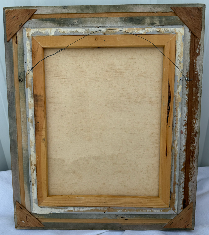 Item14- Original Lighthouse Seascape Oil Painting – Ornate Gold Frame – 16x20