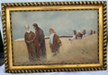 Item02- Large Vintage V. Taxell Religious Oil Painting – Jesus & Disciples
